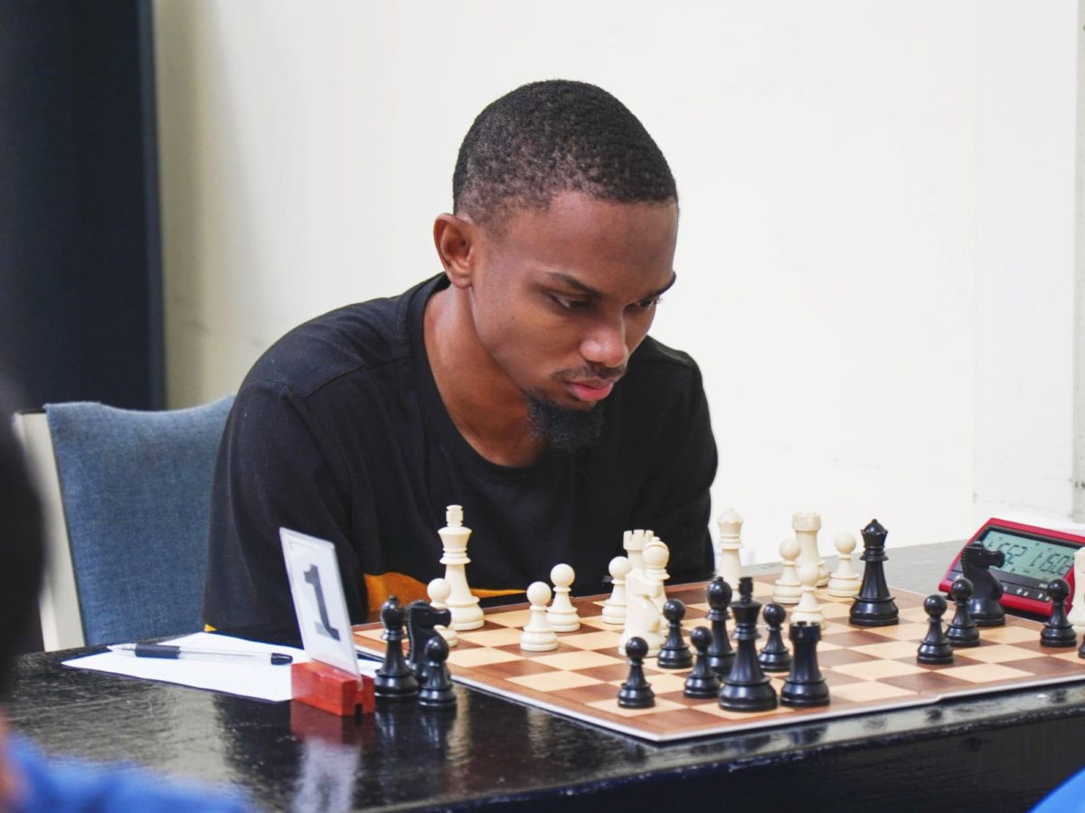 FIDE Master Anthony Drayton in action
during the National Chess Qualifiers