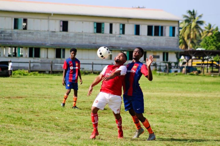 Action between Good Hope and Queenstown in the ECPFA League
