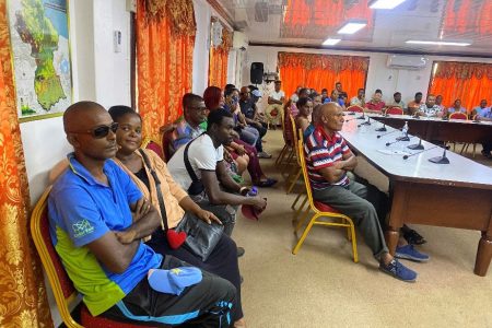 Fishermen at the meeting in the RDC boardroom
