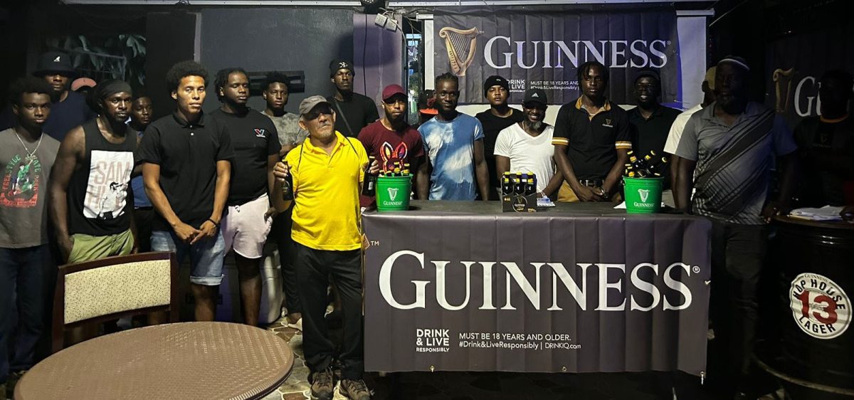 Tournament officials and representatives from the respective competing teams pose for a photo opportunity
following the official launch of the Guinness ‘Greatest of the Streets’ Linden Championship last evening.
