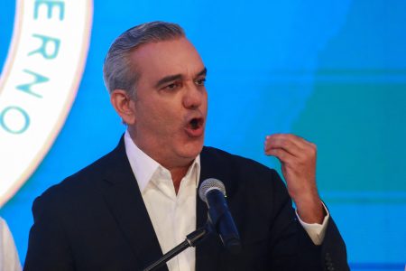 President of the Dominican Republic and presidential candidate of the Modern Revolutionary Party Luis Abinader speaks after the preliminary results of the presidential election, in Santo Domingo, Dominican Republic May 19, 2024. REUTERS/Henry Romero