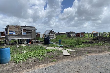 The homes that were affected by the storm. 