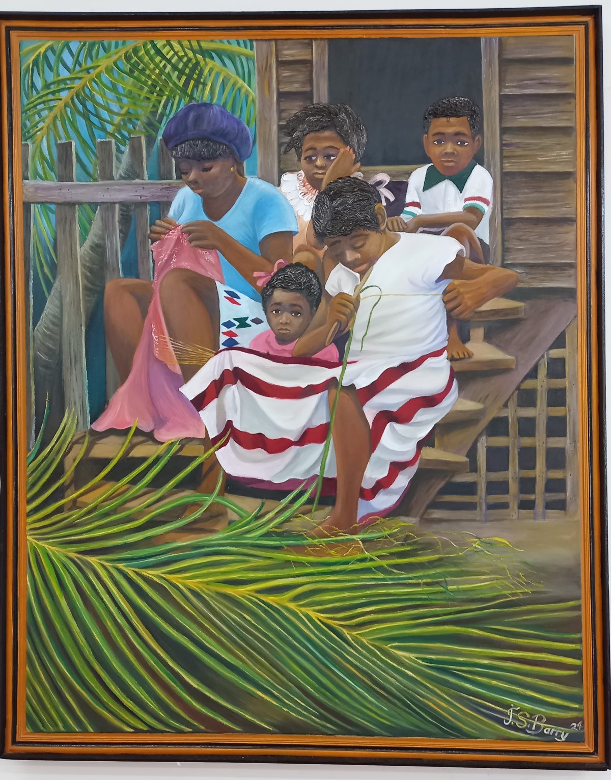 Jerry Barry: Sunday Morning Chores (Oil on Canvas; Photo credit: A McPherson with permission of the NGA)