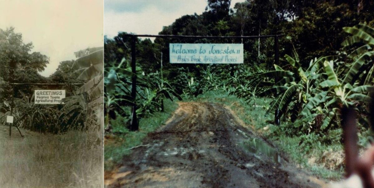  Welcome sign in front of Jonestown
