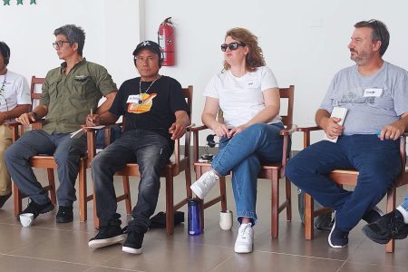 Nicholas Cyril (centre) participating in a panel discussion