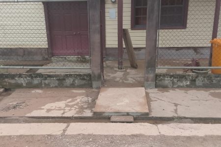 Photo of Salvation Army Corps after the flooding had drained away.