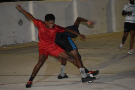 Part of the action at the Mocha Community Centre Hard-court in the ‘Settlement of All Arguments’ Street-ball Championship
