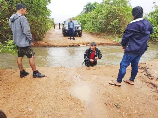 The Lethem Trail between Lethem and Annai that was washed away