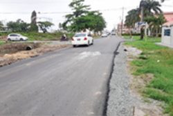 The repaired road