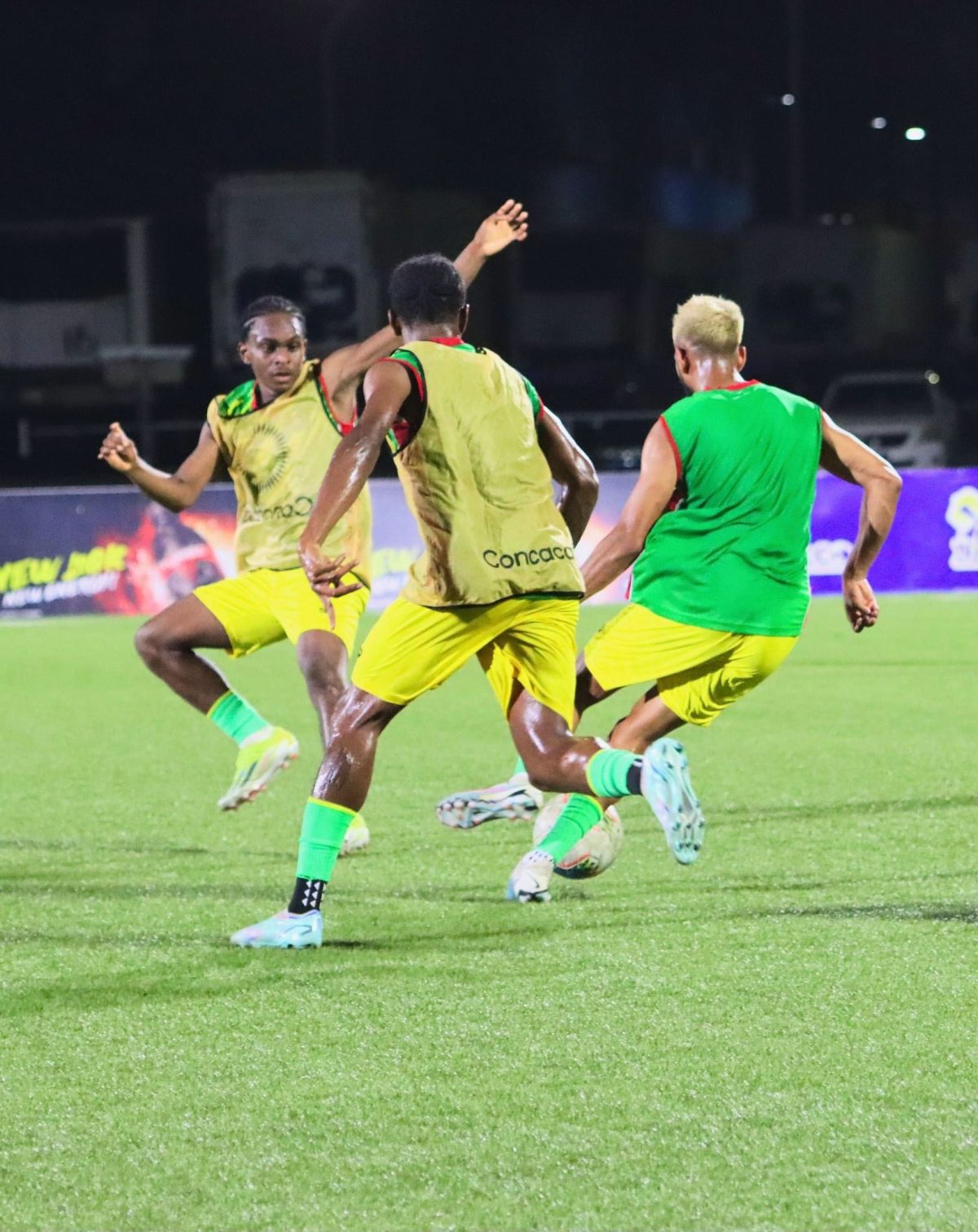 A scene from the Golden Jaguars training session prior to their departure for Trinidad and Tobago