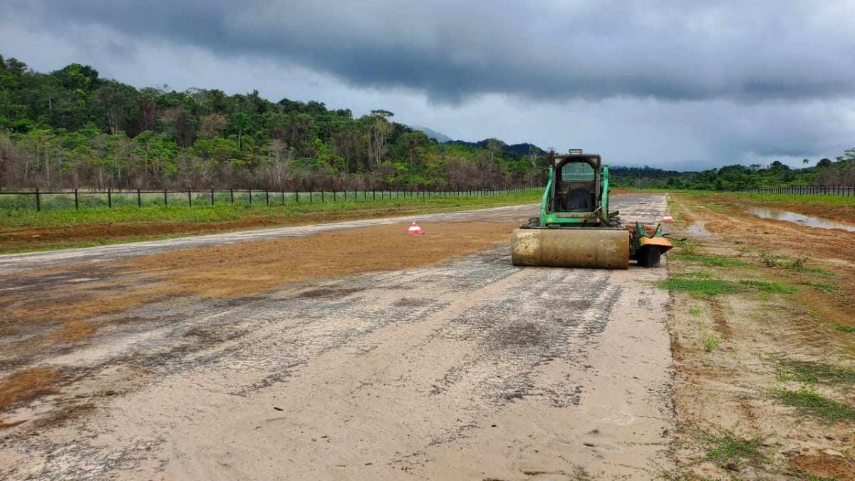 The Paruima Airstrip in Region Seven while under construction  