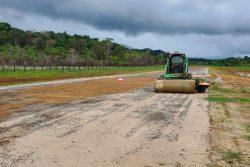 The Paruima Airstrip in Region Seven while under construction  