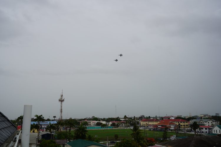 The flyover today (US Embassy photo)