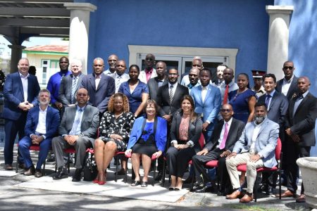 Participants at the Sub-regional Technical Expert Meeting. Lilian Chatterjee is seated fourth from left.