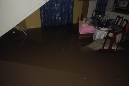 A flooded home (Jermaine Figueira Facebook page)