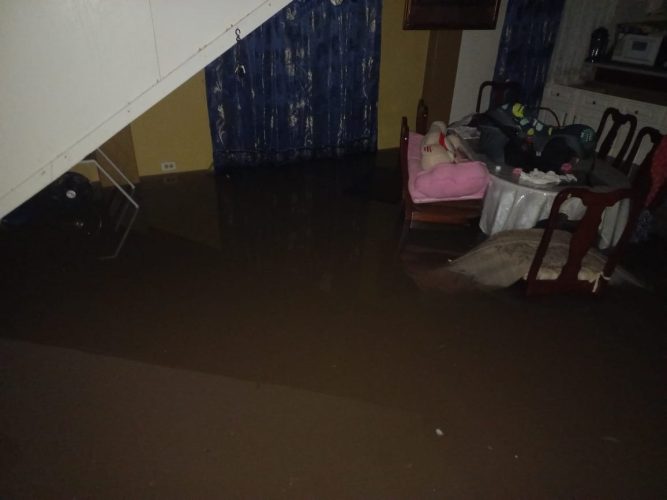 A flooded home (Jermaine Figueira Facebook page)