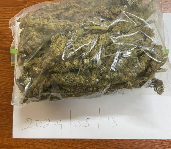 The 195.7 grammes of cannabis
