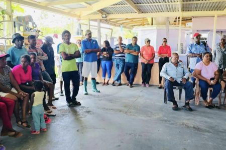 Residents of New Forest yesterday  (Ministry of Finance photo) 