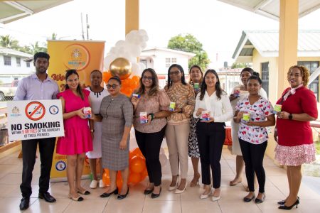 Officials of the ministry and the Eccles Health Centre at the handing over (Ministry of Health photo)
