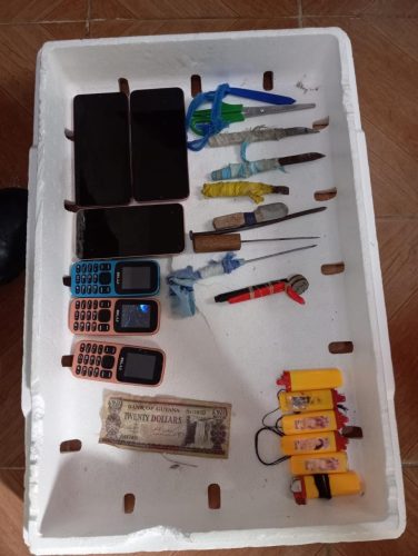 The items found (Police photo)