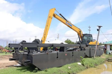 The $110M amphibious excavator that was procured for the MMA-ADA (DPI photo)