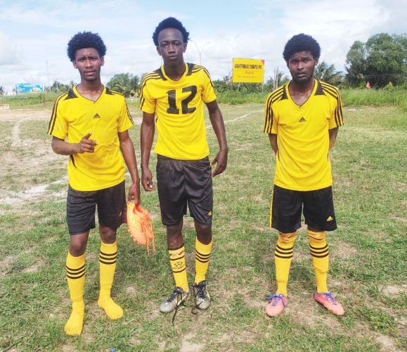 Circuitville scorers from left: Nikosi Morris, Shumar Schultz, and Marcus Henry
