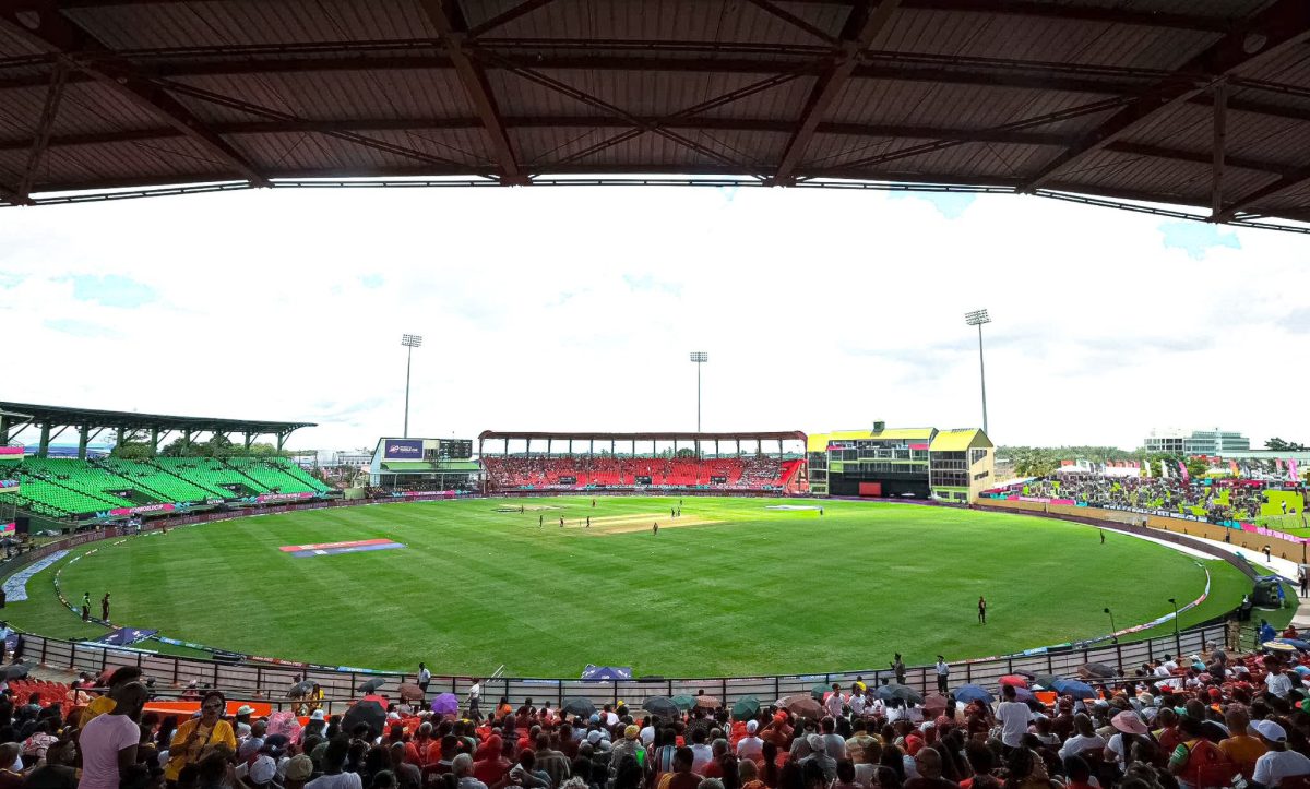 A view from the Orange Stand at the Providence National Stadium. Noticeable in the background are the red and green stands, which hardly had fans. (ICC Photo)