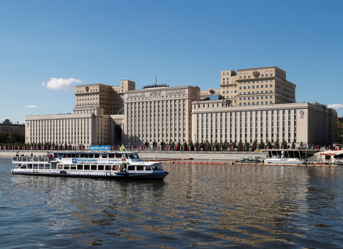 FILE PHOTO: A view shows the headquarters of Russia's Ministry of Defence in Moscow, Russia September 10, 2022.  REUTERS/Shamil Zhumatov/File Photo