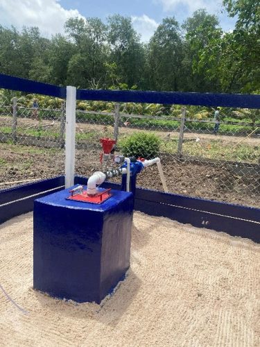 The newly installed well at Friendship 
