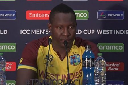 Captain Rovman Powell speaks at the post-match press conference following West Indies’ loss to South Africa
