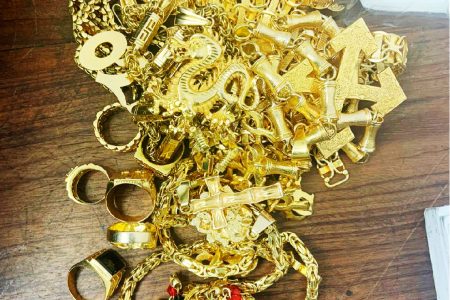 The gold that was seized from an outgoing passenger recently
