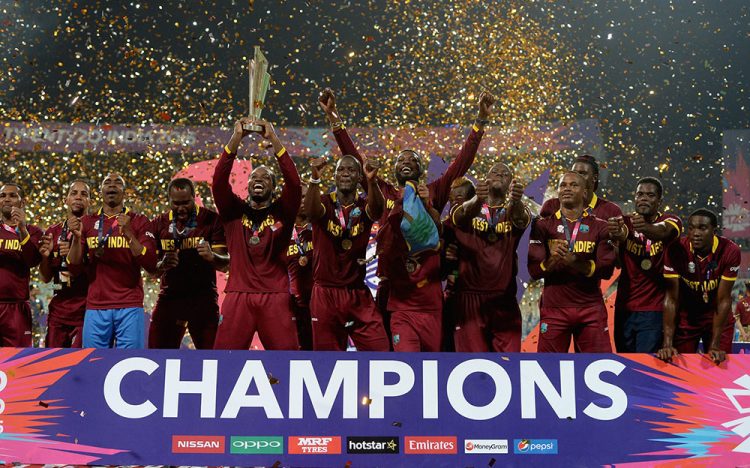 West Indies will be aiming to clinch an unprecedented hat-trick of titles on home soil and will begin their quest today against Papua New Guinea
