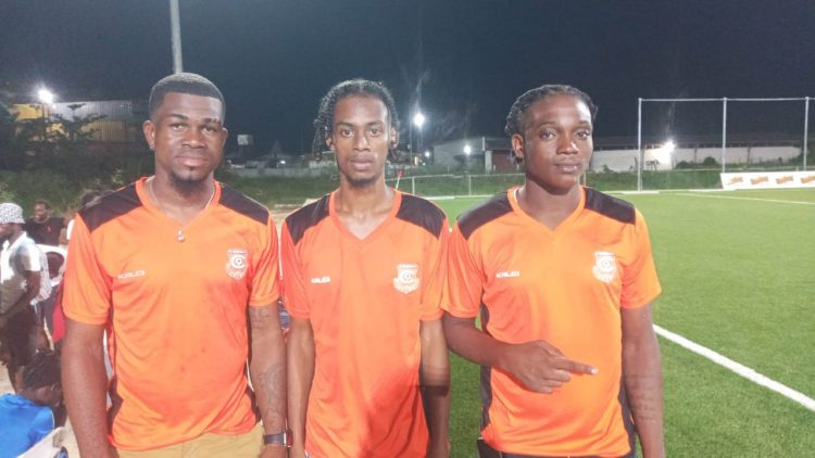 Camptown scorers from left: Orto Jones, Marlon Bethel, and Ozeal Small