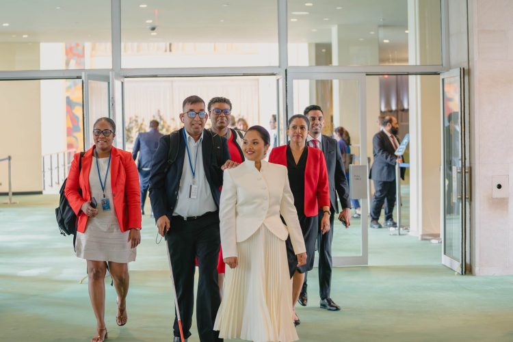 First Lady Arya Ali (centre) with members of the Guyana delegation (Office of the First Lady photo)