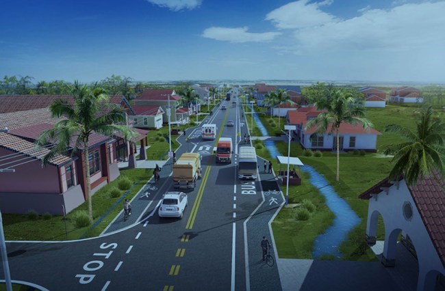 A 3D view of what the Good Success to Timehri roadway will look like (DPI photo)