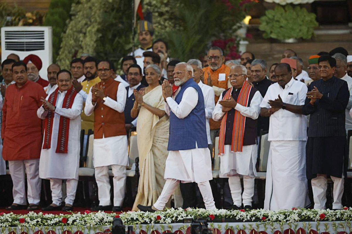 India’s Prime Minister Narendra Modi attends the swearing-in ceremony at the presidential palace in New Delhi, India, June 9, 2024. REUTERS/Adnan Abidi