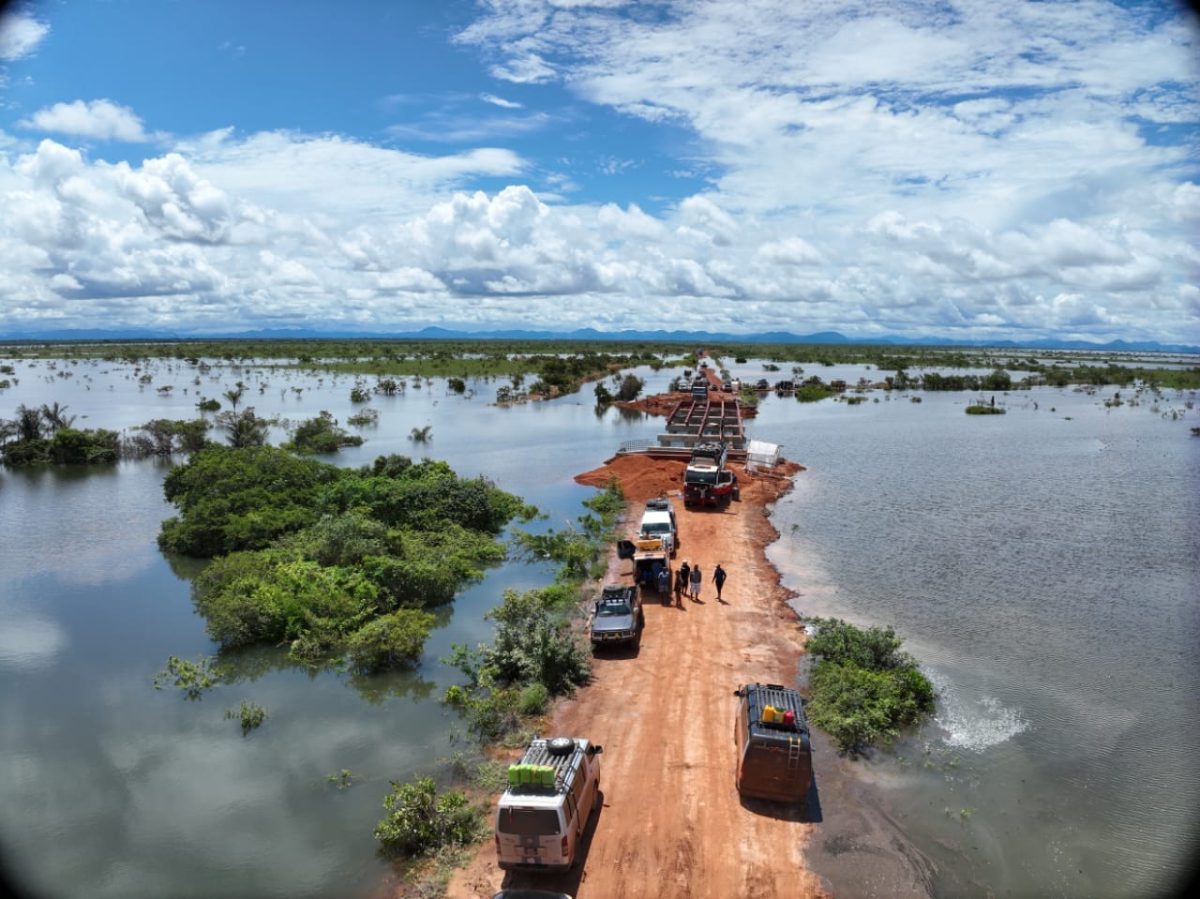 Floodwater around Pirara (Ministry of Public Works photo)