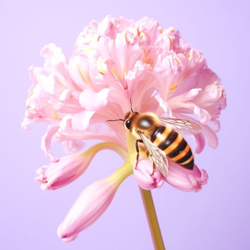 Bee on a flower (AI generated image by Freepik)