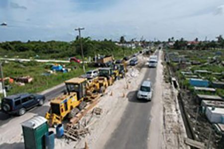 The Cemetery Road Project under construction (DPI photo)