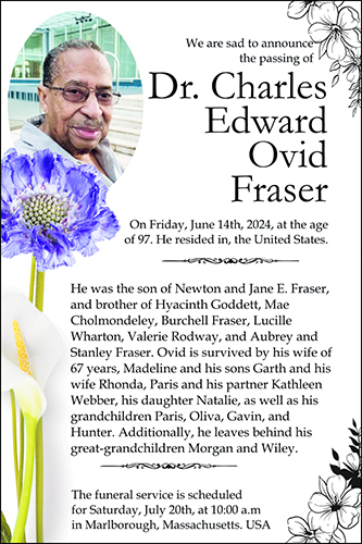 Dr Charles Edward Ovid Fraser