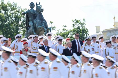 Navy Day parade in Saint Petersburg, July 28, 2024. Sputnik/Sergei Savostyanov/Pool via REUTERS