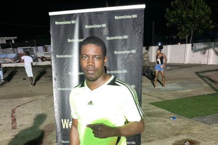 Stabroek scorer Jamal Cozier
