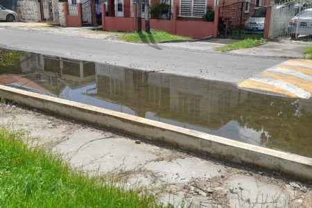 A waterlogged section of New Market Street