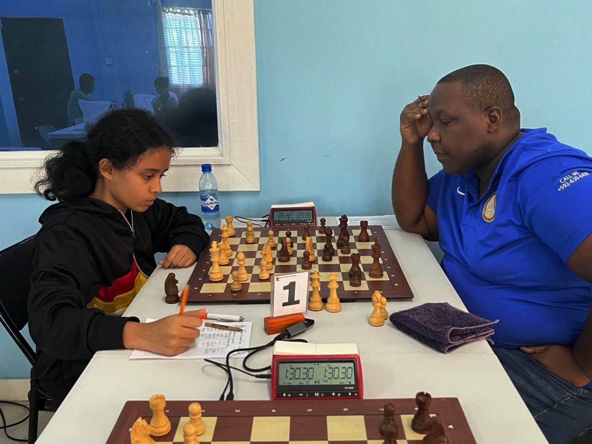 Aditi Joshi vs Ronuel Greenidge in a local chess tournament