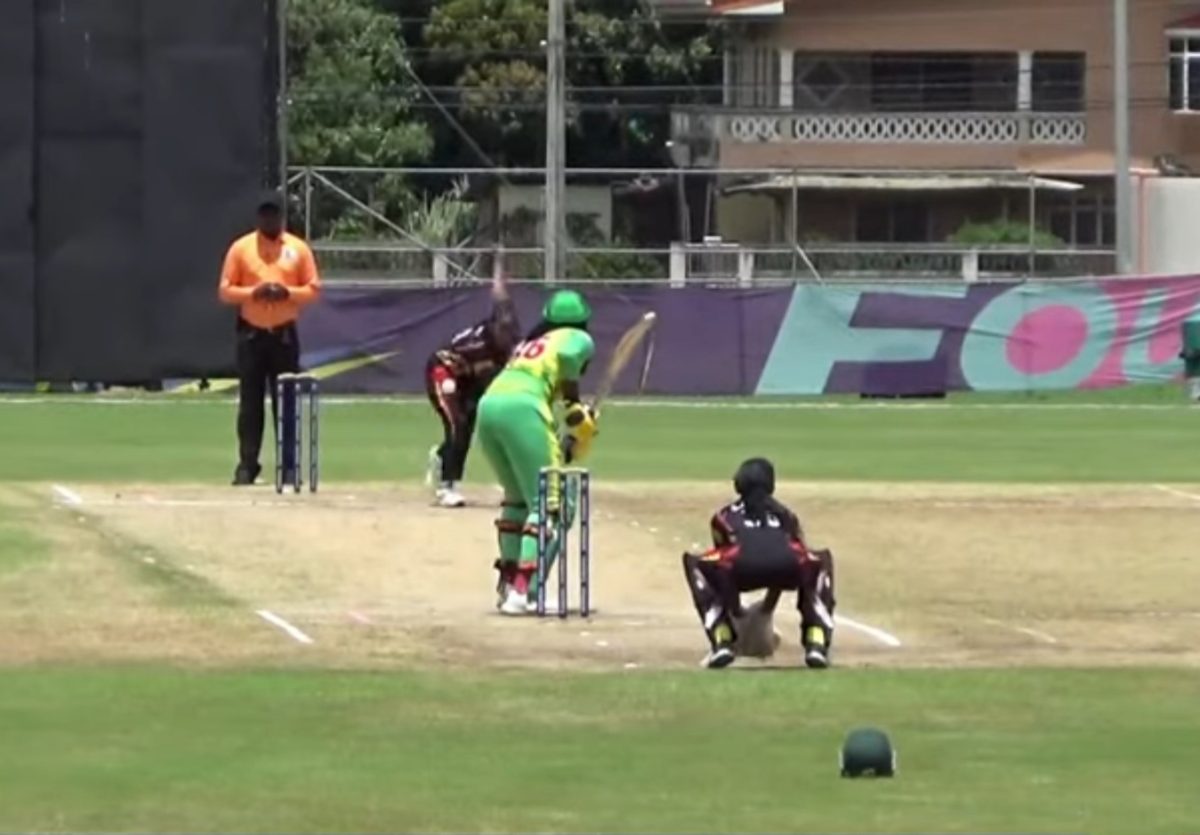 Action between the Windward Islands and Guyana. The former won by two wickets, but Guyana, nevertheless, by virtue of having won four games, has secured a spot in the final.