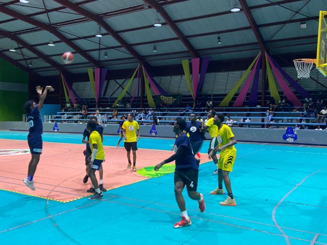 Part of the action at the YBG All-Star Games at the National Gymnasium