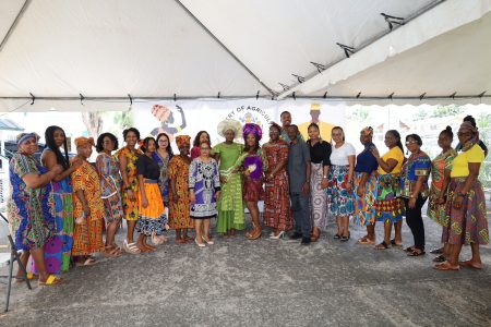 Agriculture Ministry staff in their Emancipation outfits (Ministry of Agriculture photo)