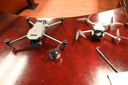 The two drones (Ministry of Home Affairs photo)
