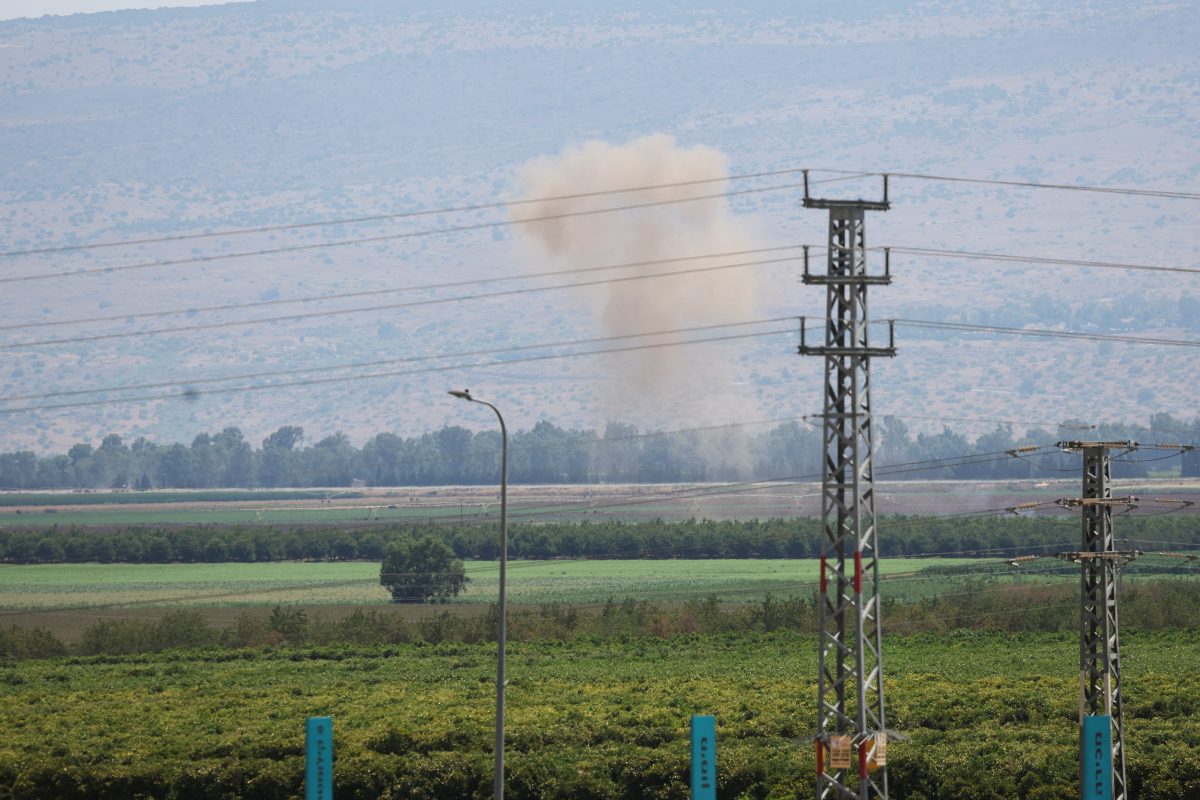 Smoke rises above the Israeli-occupied Golan Heights July 4, 2024. REUTERS/Ronen Zvulun