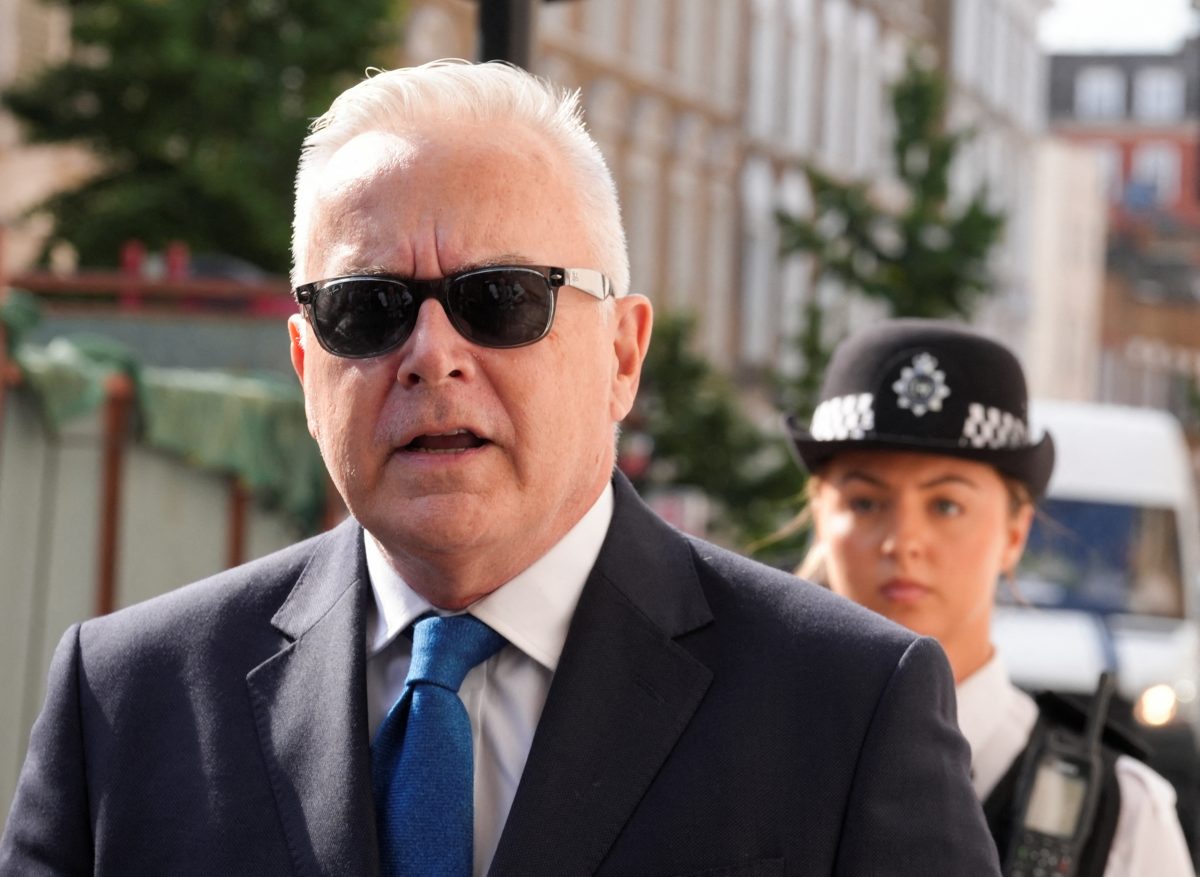 Former BBC news presenter Huw Edwards walks outside Westminster Magistrates' Court, ahead of his court hearing after being charged with indecent child picture crimes, in London, Britain, July 31, 2024. REUTERS/Maja Smiejkowska